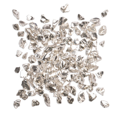 Silver Crushed Glass 1Kg **School Bulk Buy**