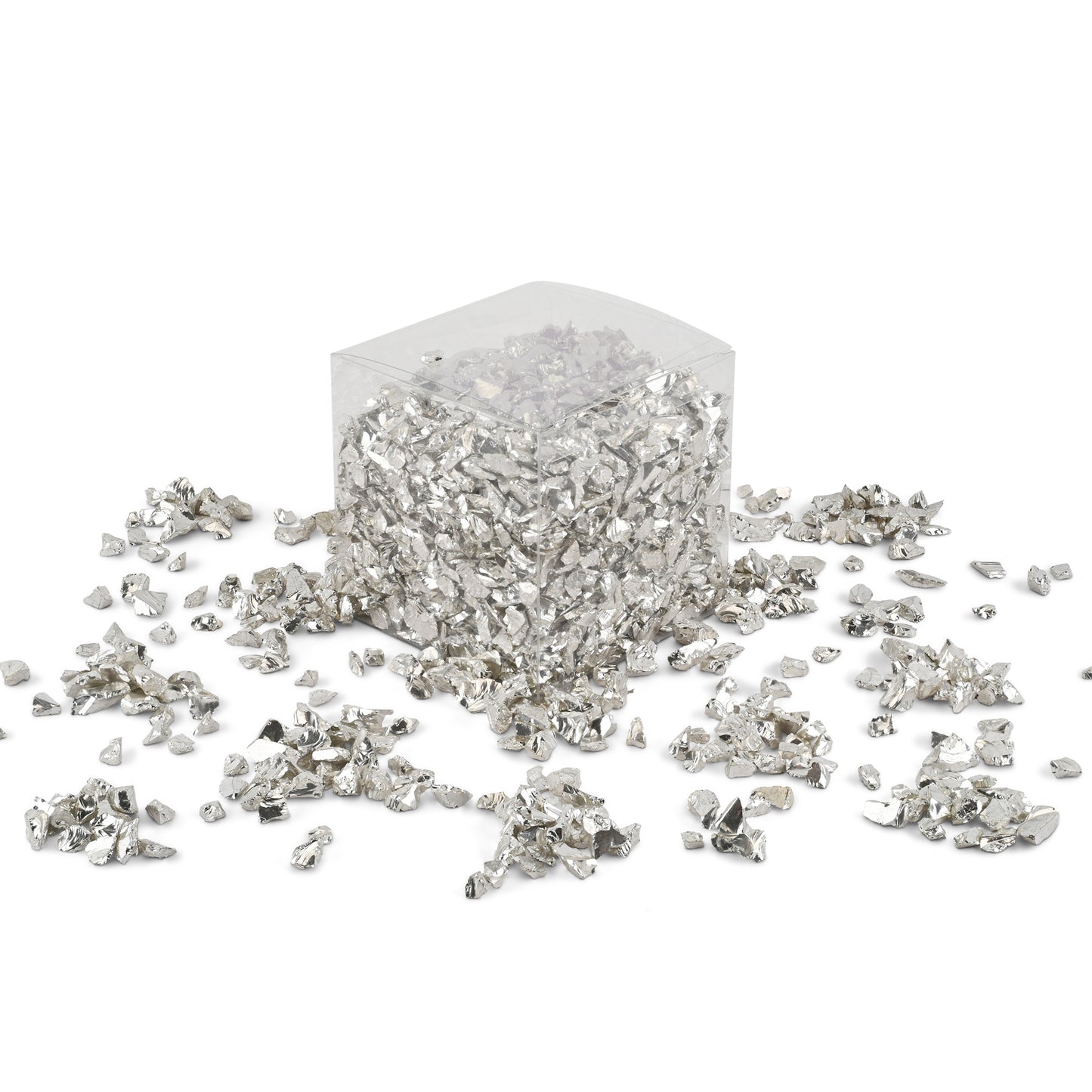 Silver Crushed Glass 1Kg **School Bulk Buy**