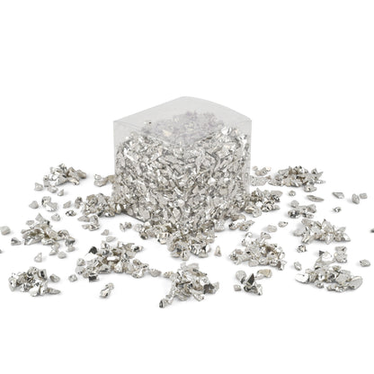 Silver Crushed Glass 1Kg **School Bulk Buy**