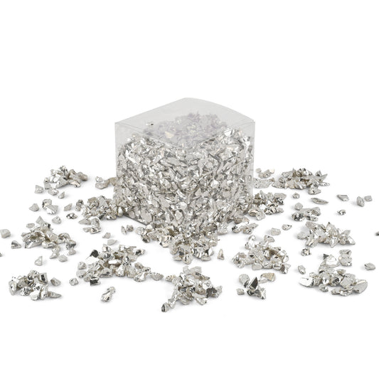 Silver Crushed Glass 1Kg **School Bulk Buy**