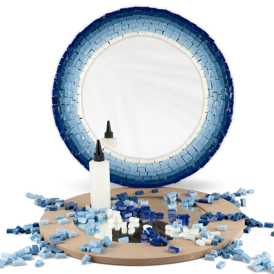 Smalti Mirror Mosaic Kit - Luna Blue