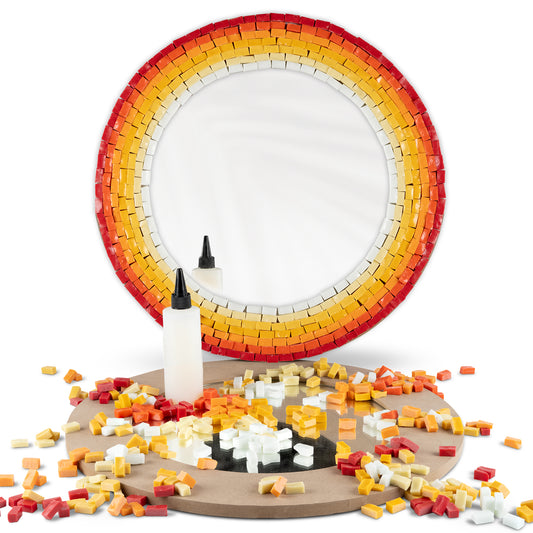 Smalti Mirror Mosaic Kit - Sunset Red Orange Yellow