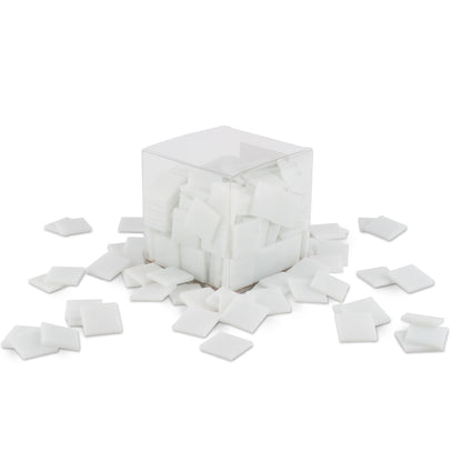 Snow White 2.5 x 2.5cm 1Kg White Tile **School Bulk Buy**