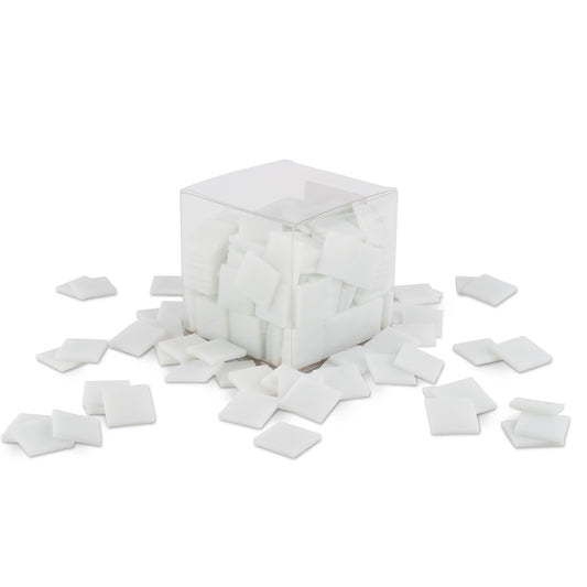 Snow White 2.5 x 2.5cm 1Kg White Tile **School Bulk Buy**