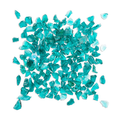 Teal Green Crushed Glass 1Kg **School Bulk Buy**