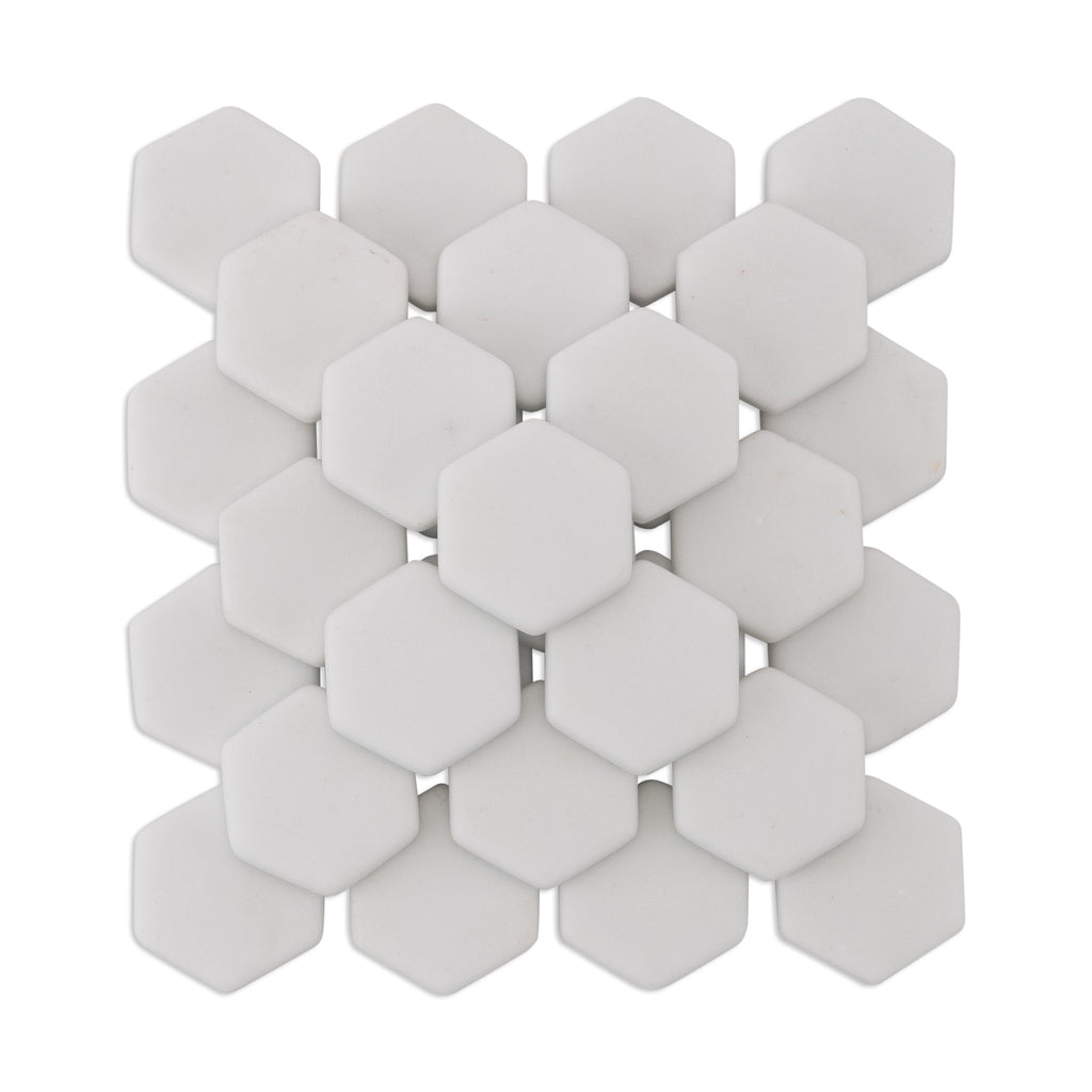 White Matte Hexagons 23mm 250g