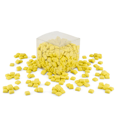 Yellow Glass Blocks 12mm Mosaic Tiles 1Kg **School Bulk Buy**