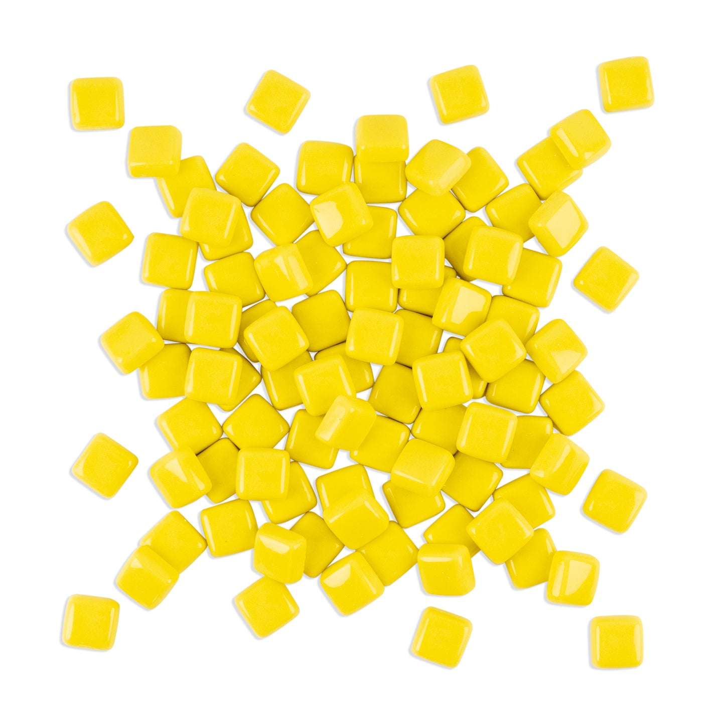 Yellow Glass Blocks 12mm Mosaic Tiles 1Kg **School Bulk Buy**