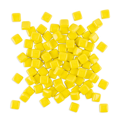 Yellow Glass Blocks 12mm Mosaic Tiles 1Kg **School Bulk Buy**