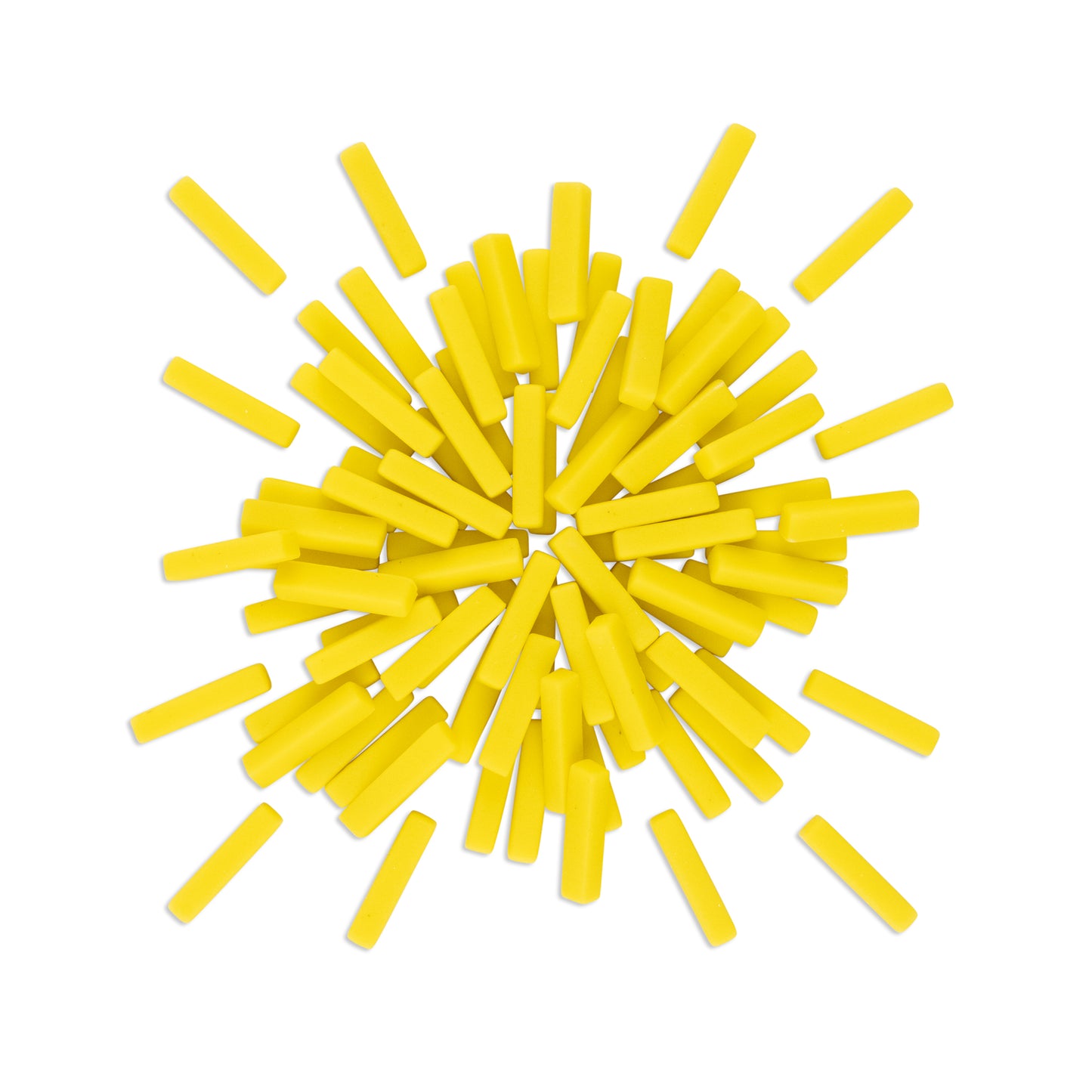 Yellow Matte Finish Sticks Glass Tiles 250g