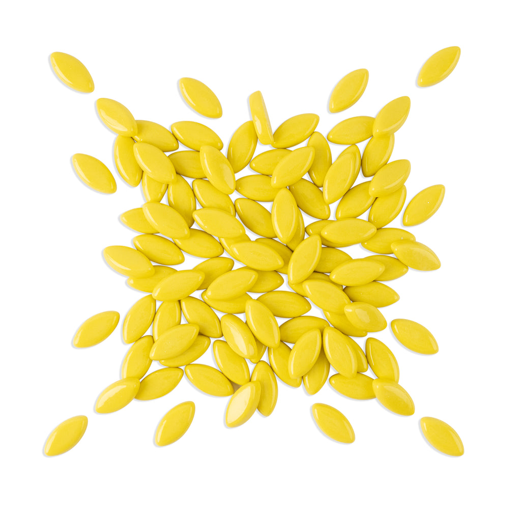 Yellow Flower Petal Shaped Mosaic Tiles 250g