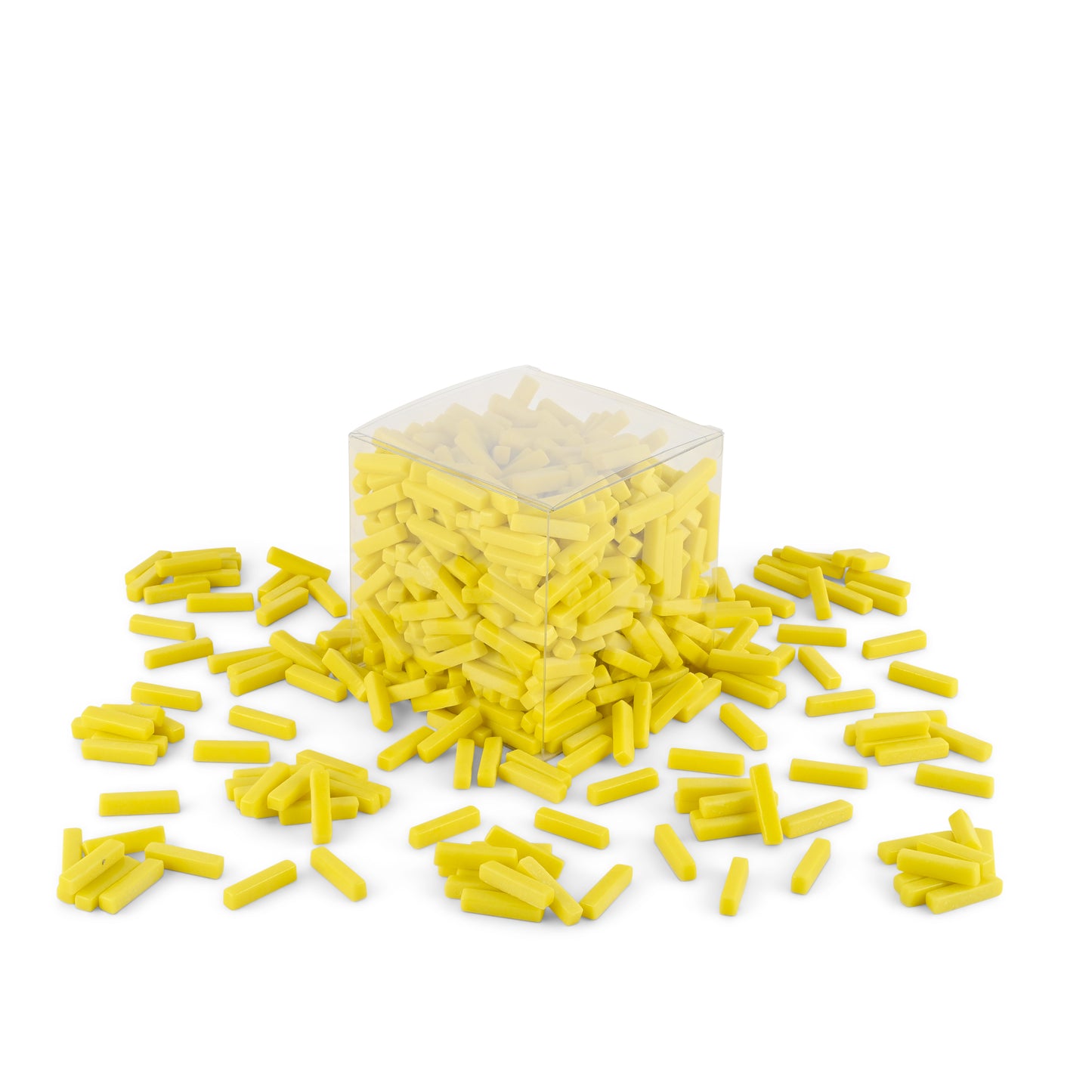 Yellow Sticks Glass Tiles 1Kg **School Bulk Buy**