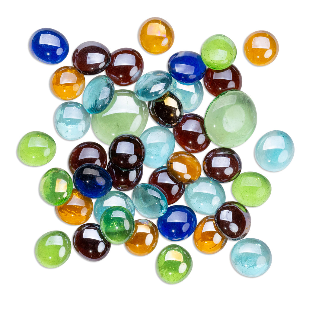 Assorted Round Glass Mosaic Gems 250g