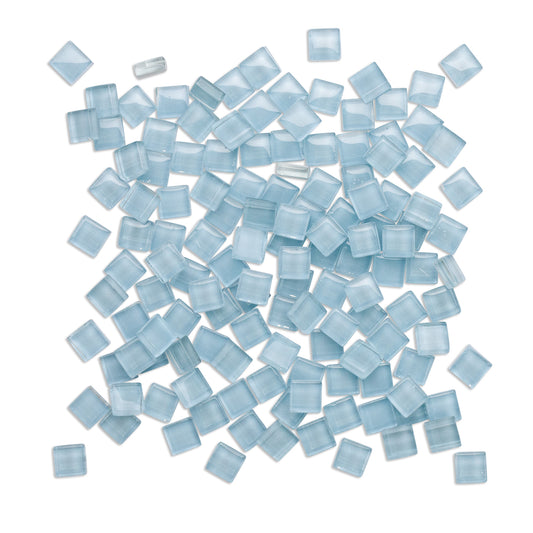 Eggshell Blue Crystal Mosaic Glass Tiles 250g