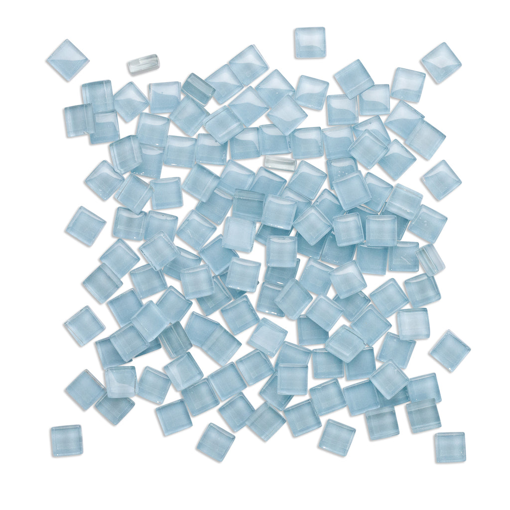 Eggshell Blue Crystal Mosaic Glass Tiles 250g