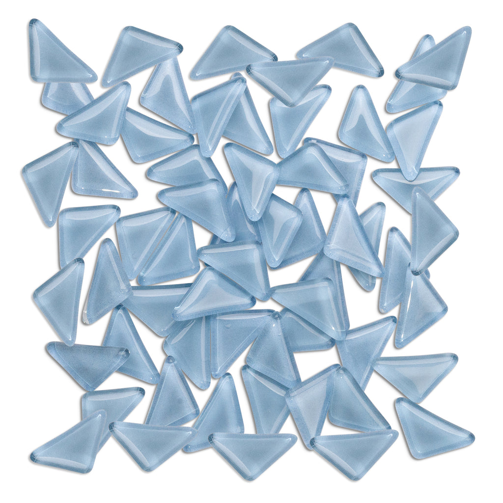 Sky Blue Triangles Mosaic Glass 250g