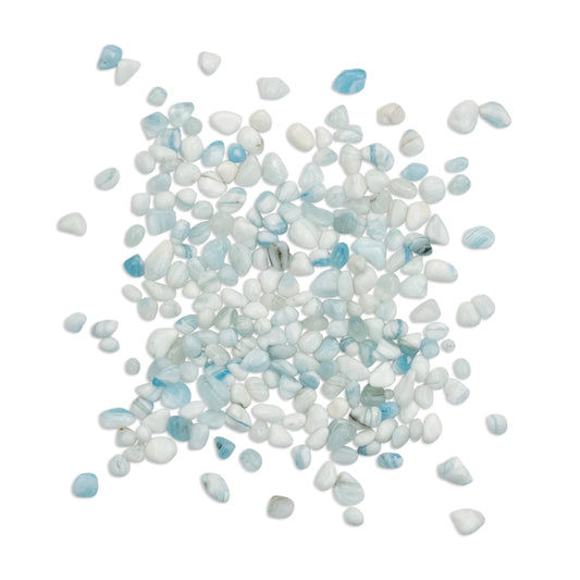 Blue Iceberg Irregular Glass Drops 6-9mm 250g