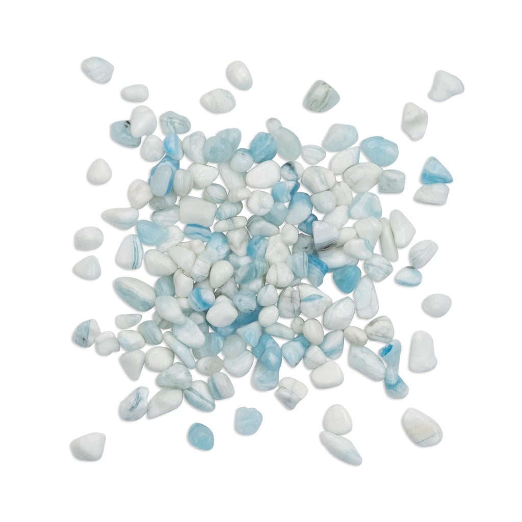 Blue Iceberg Irregular Glass Drops 9-12mm 250g