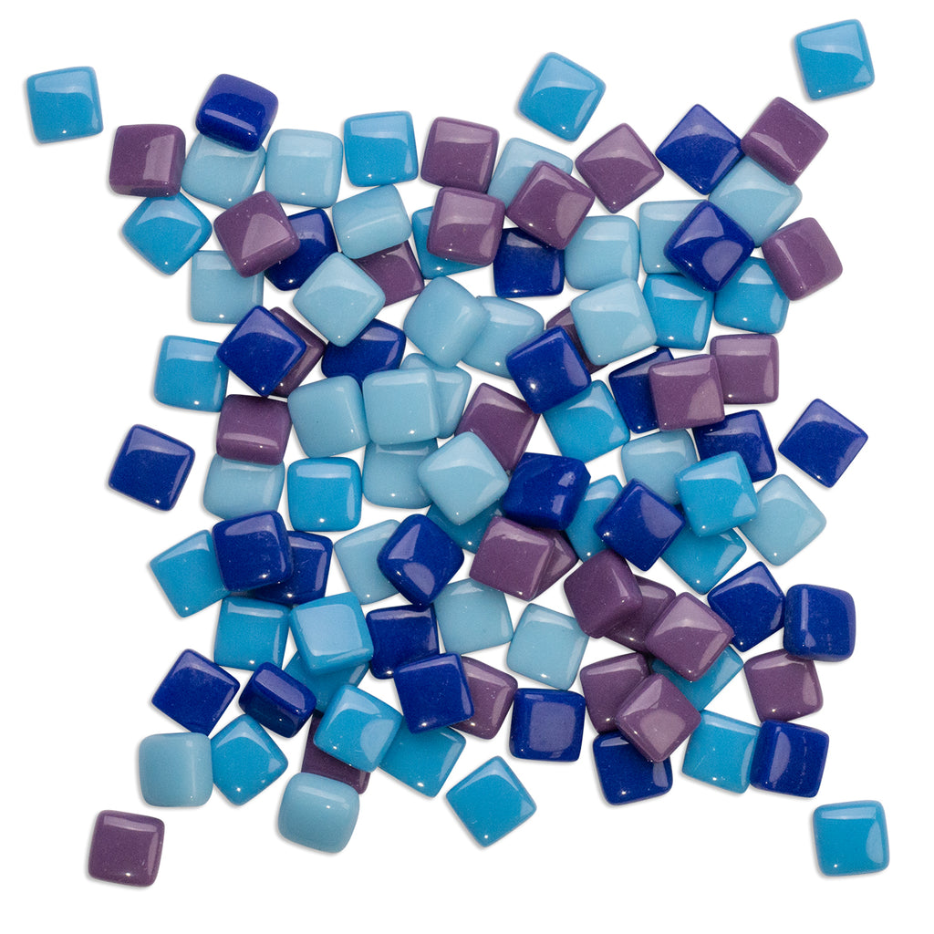 Lapis Skies Glass Blocks Blue Purple Mosaic Tiles 250g
