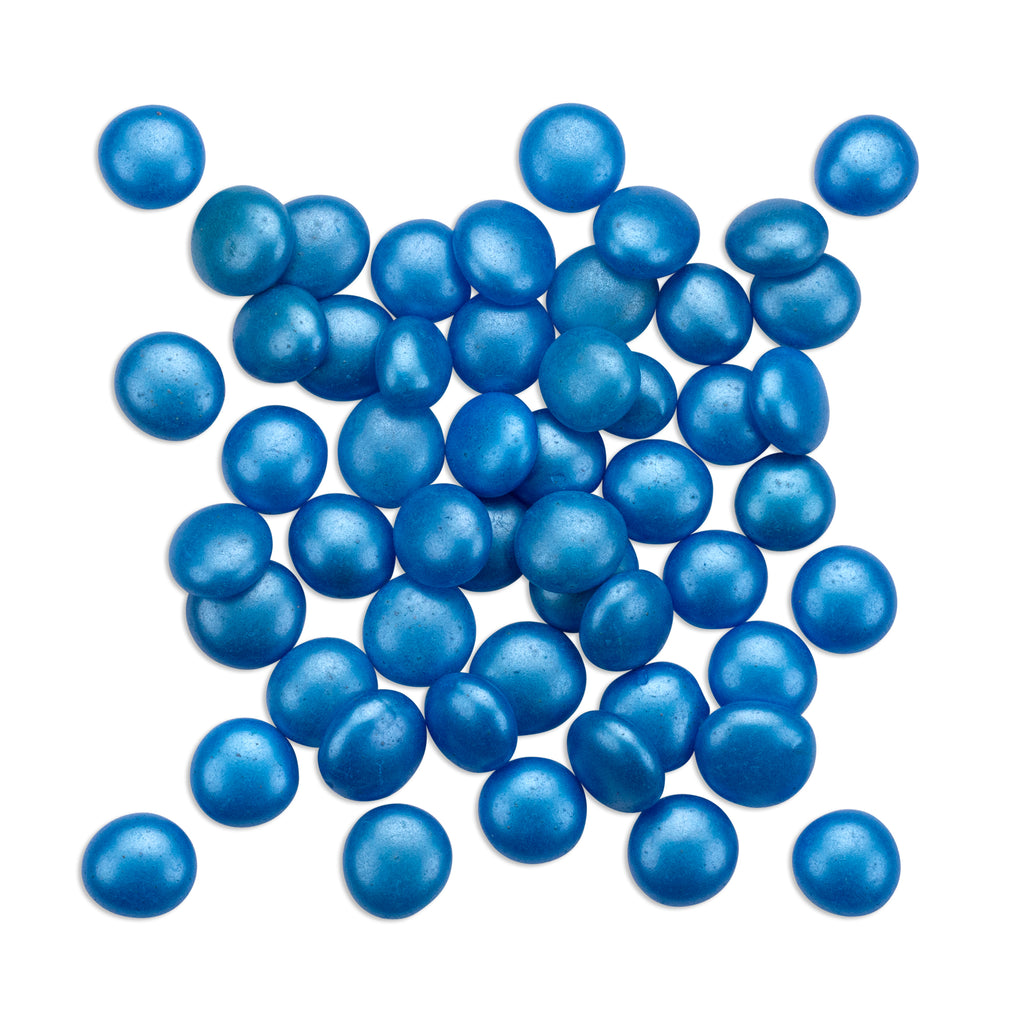 Blue Painted Glass Pebbles 250g