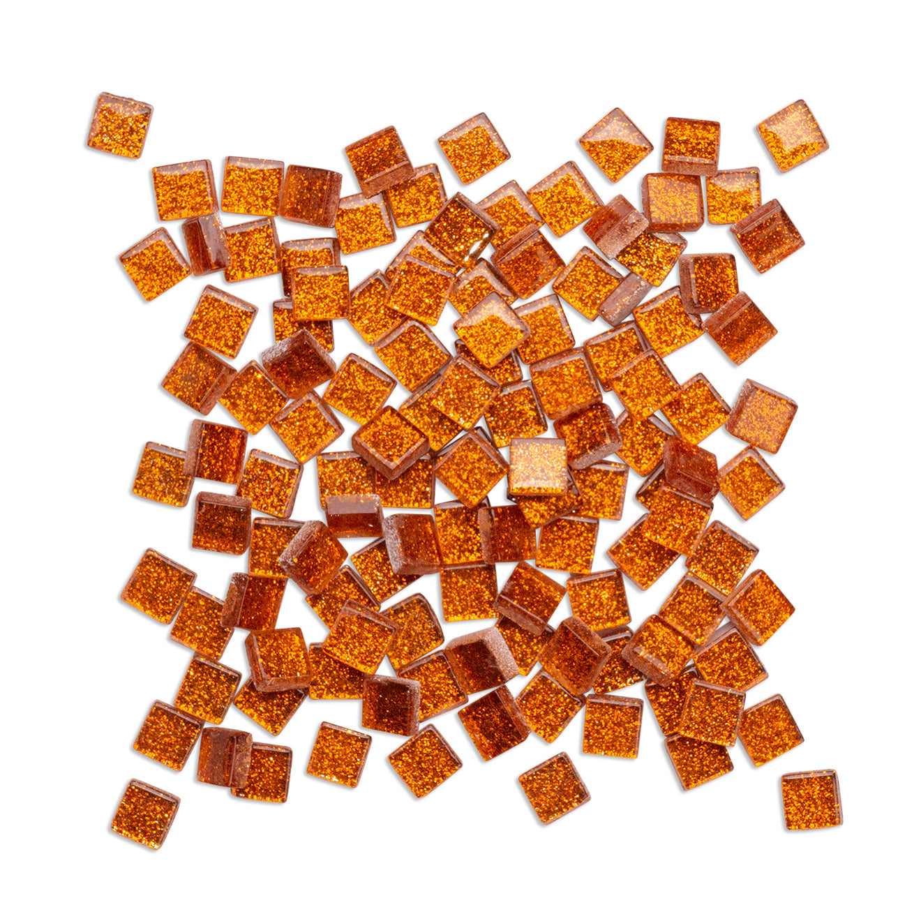 Salty Caramel Glitter Brown Mosaic Glass Tiles 250g