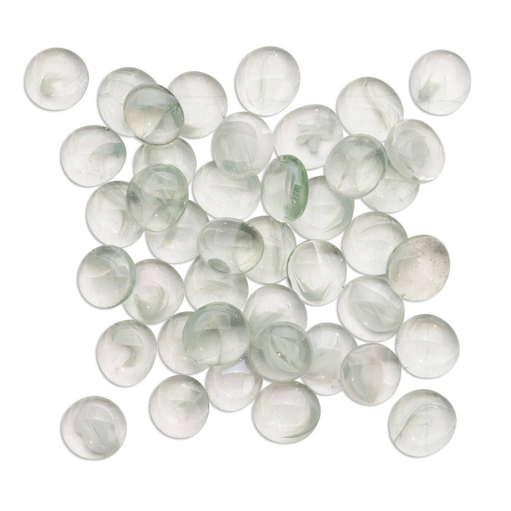 White Squash Glass Mosaic Gems 250g