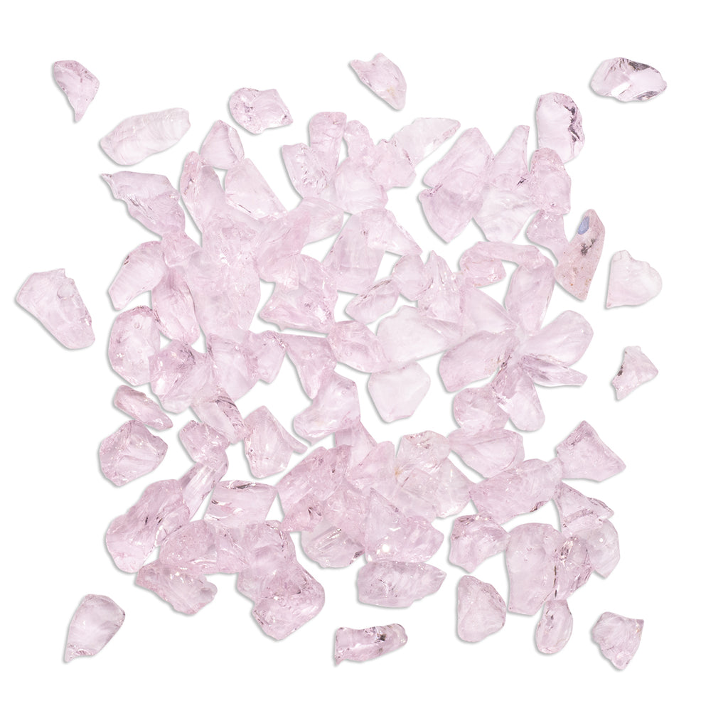Clear Pink Crush Mosaic Glass 250g