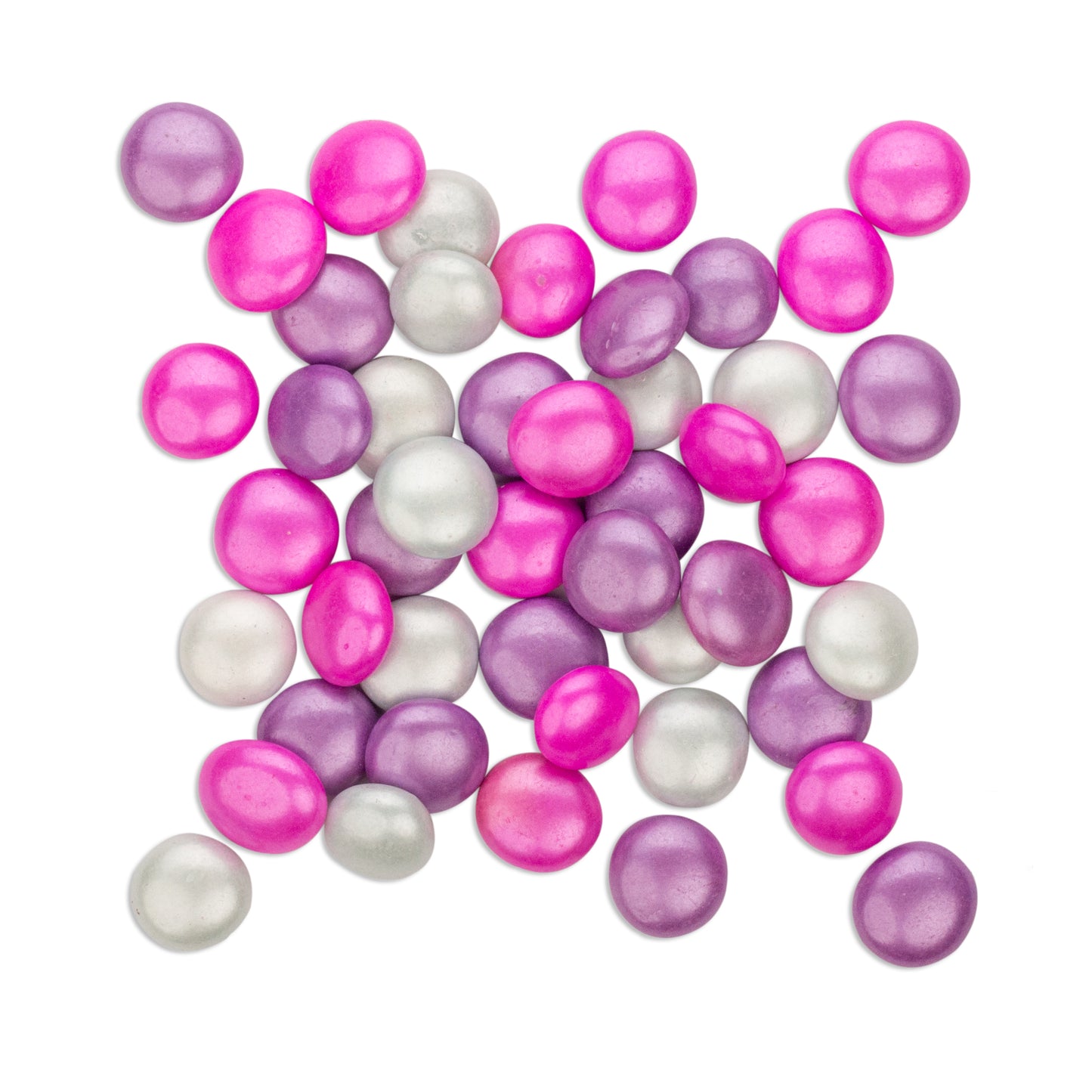 Cupcake Painted Glass Mosaic Pebbles Pink Purple 250g