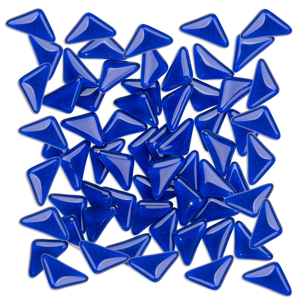Dark Blue Triangles Mosaic Glass 250g