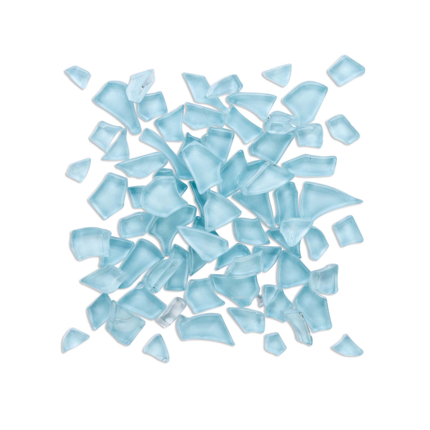 Eggshell Blue Crackled Glass 250g Light Blue Tile