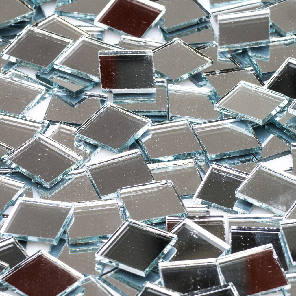 Silver Mirror 25mm Mosaic Glass 250g