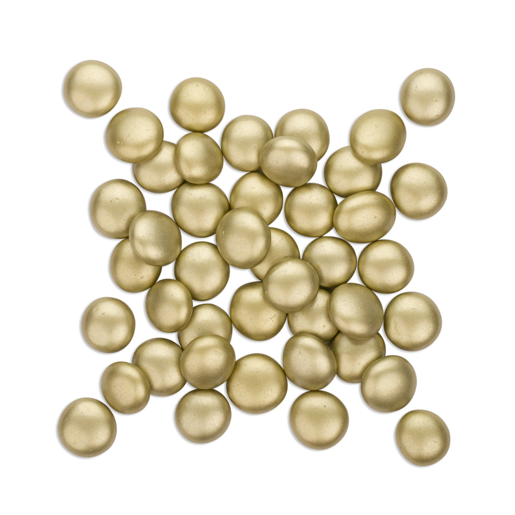 Gold Dust Painted Glass Mosaic Pebbles 250g