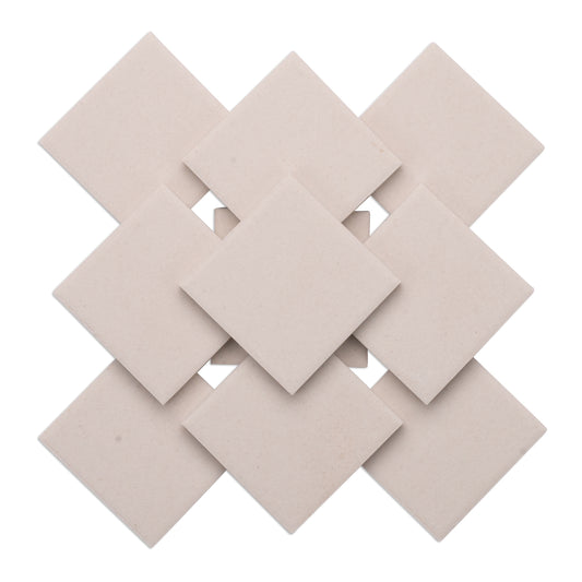 Ivory 48mm Porcelain Ceramic White Tiles 250g