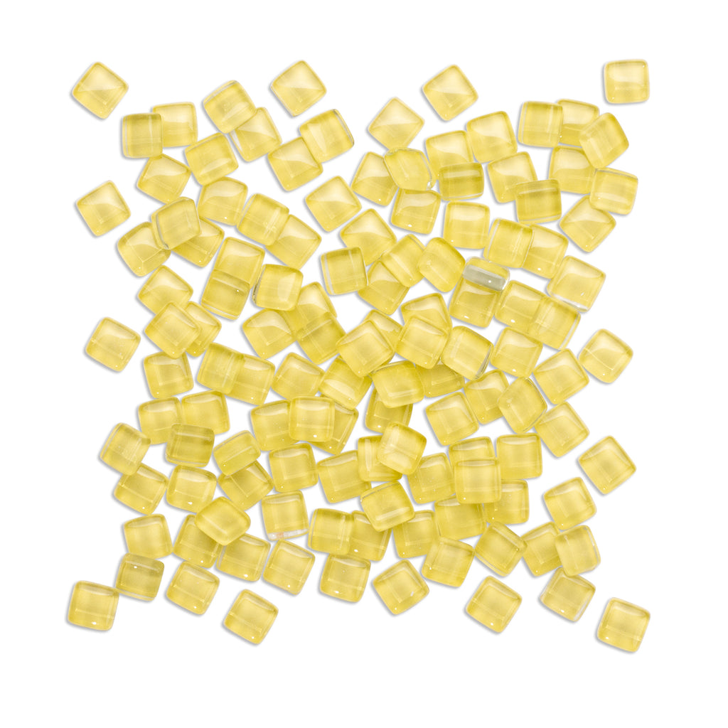 Lemon Crystal Yellow Mosaic Glass Tiles 250g