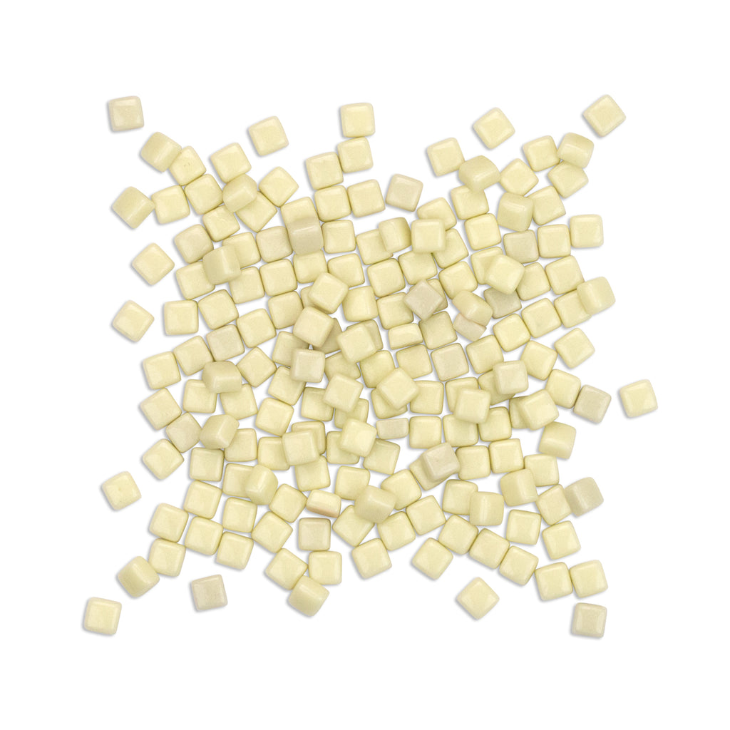 Lemon Mini Pastel Glass Blocks Yellow Mosaic Tiles 250g