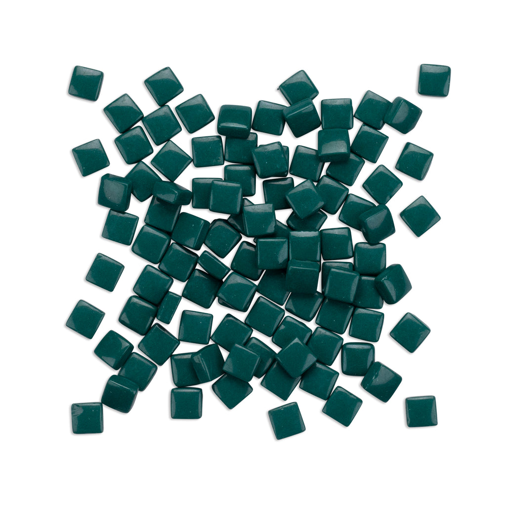 Dark Green Glass Blocks Green Mosaic Tiles 250g