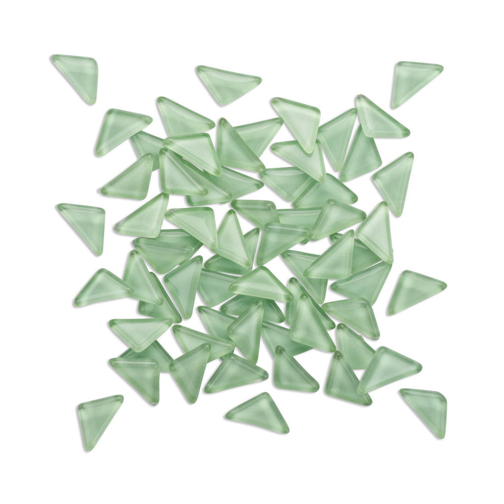 Light Green Triangles Green Mosaic Glass 250g