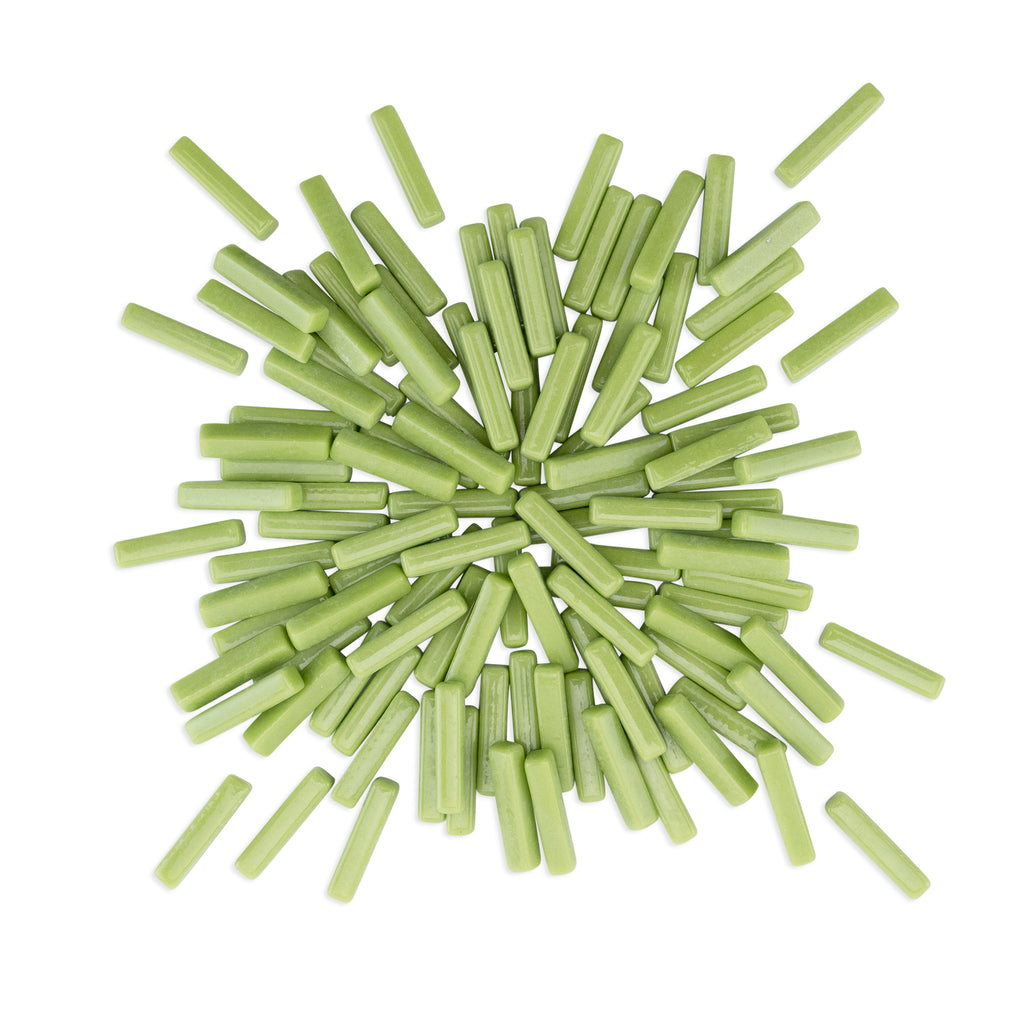 Lime Sticks Green Glass Tiles 250g