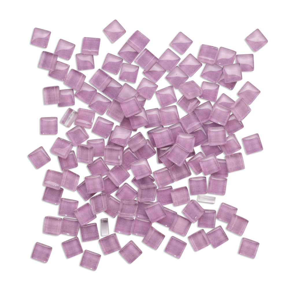 Lavender Purple Crystal Glass Tiles 250g