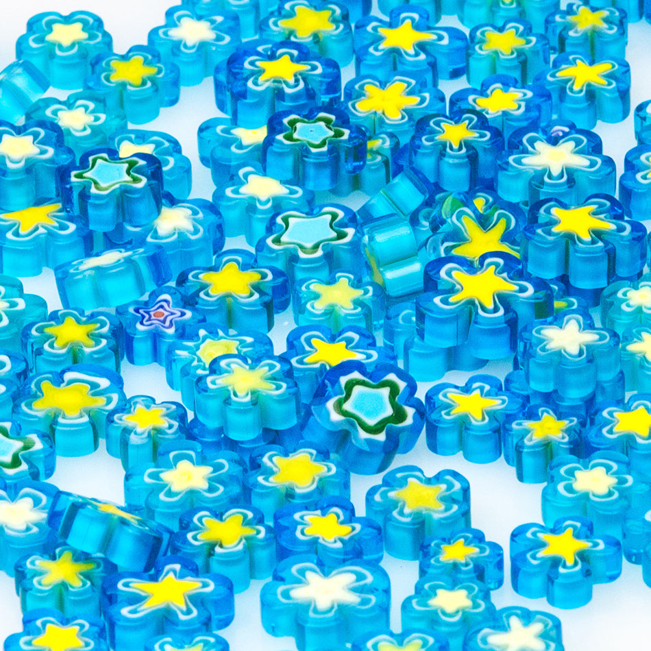 Blue Bells Millefiori Style Glass 100g