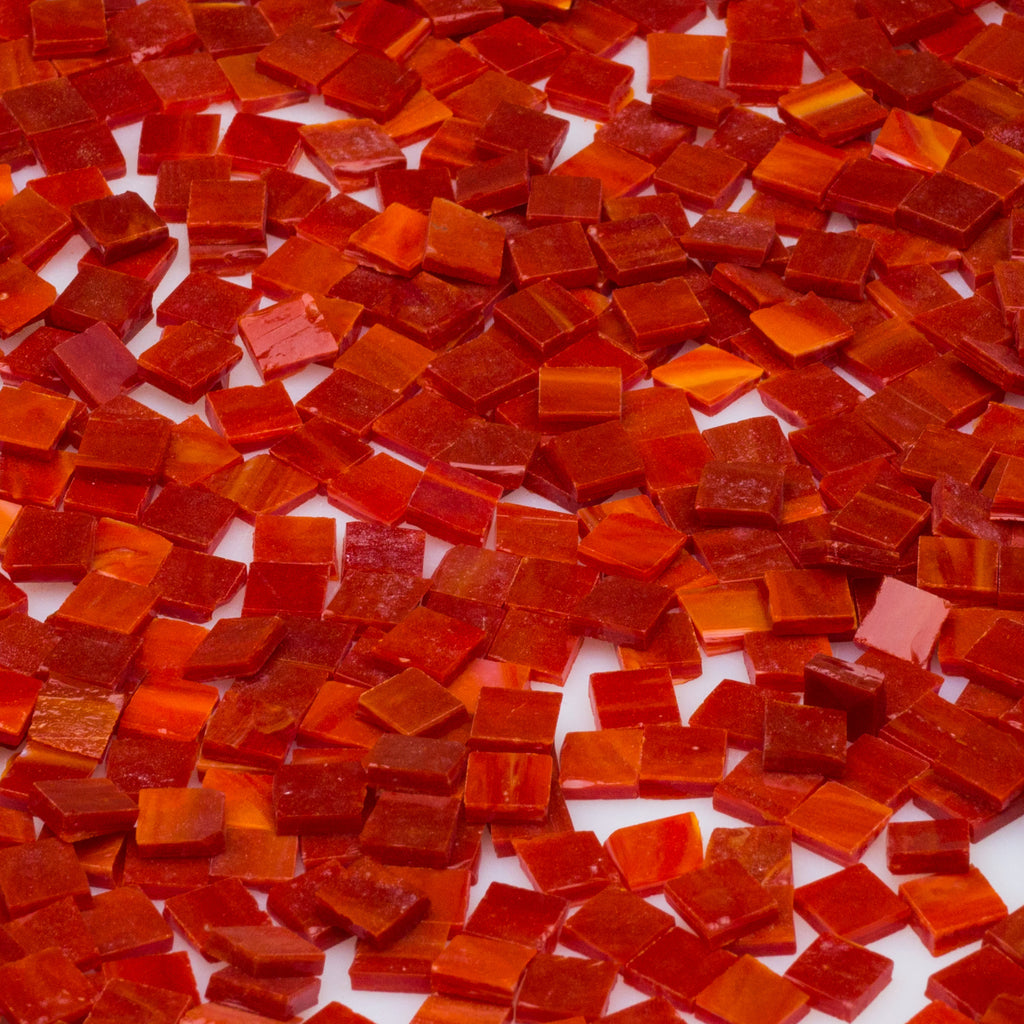 Fire Red 1 x 1cm 250g Red Tile