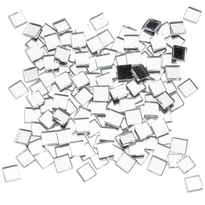 Silver Mirror 10mm Mosaic Glass Tiles 250g