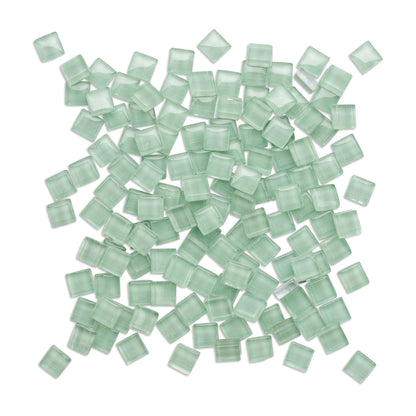 Mint Green Crystal Mosaic Glass Tiles 1Kg **School Bulk Buy**