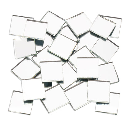 Silver Mirror 25mm Mosaic Glass 250g