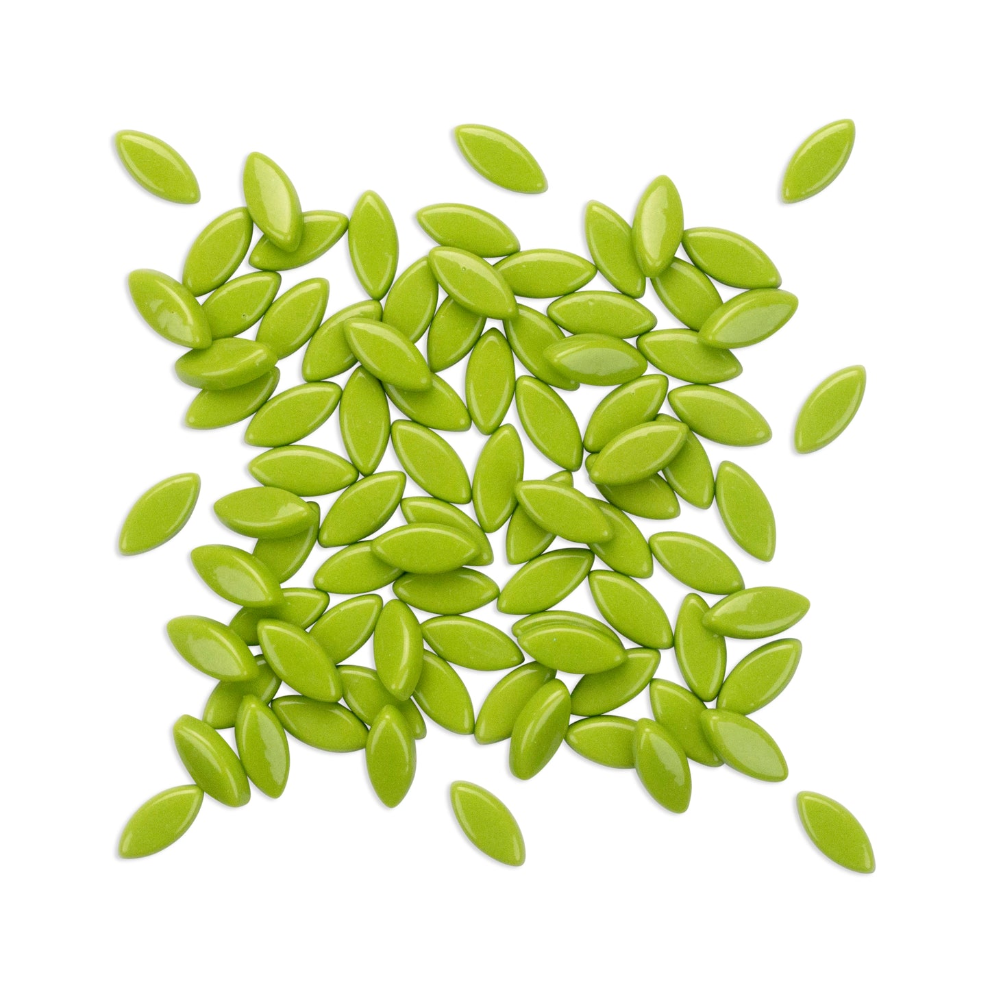 Parsley, Green Leaf Petal Shaped Mosaic Tiles 250g