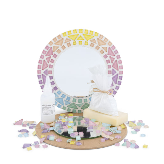 Pastel Rainbow Round Mirror Kit