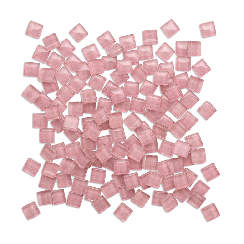 Rose Pink Crystal Mosaic Glass Tiles 250g