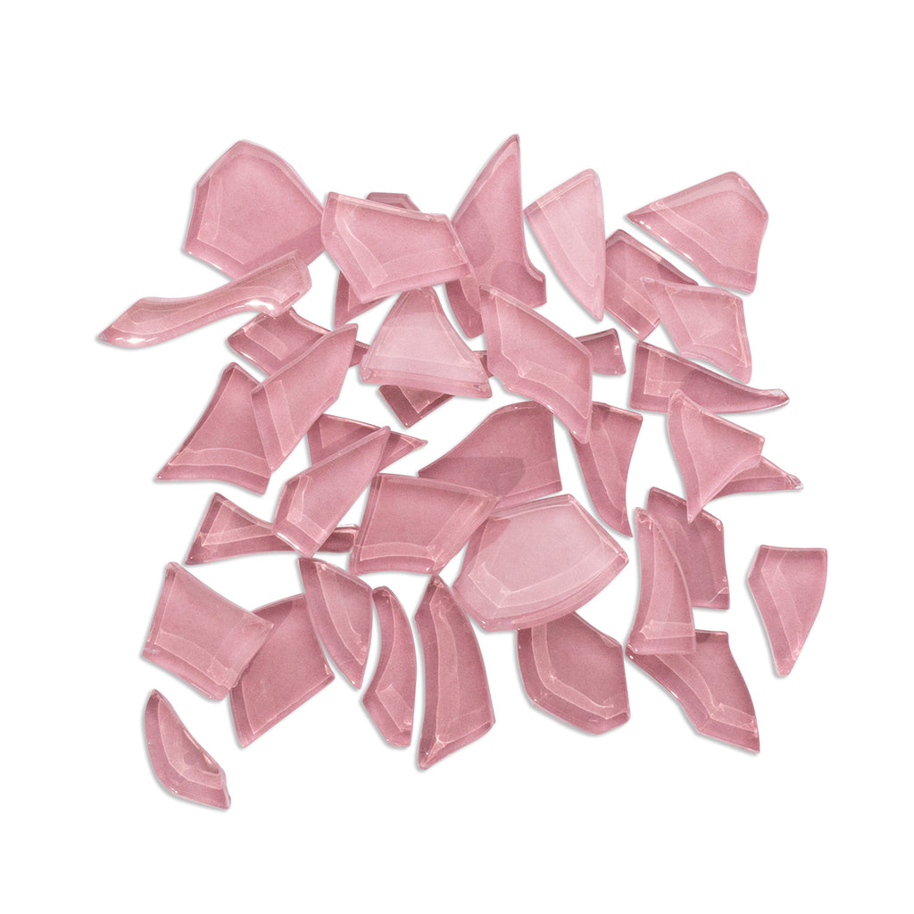 Pink Crackled *EXTRA LARGE* 250g Pink Mosaic Glass Tile