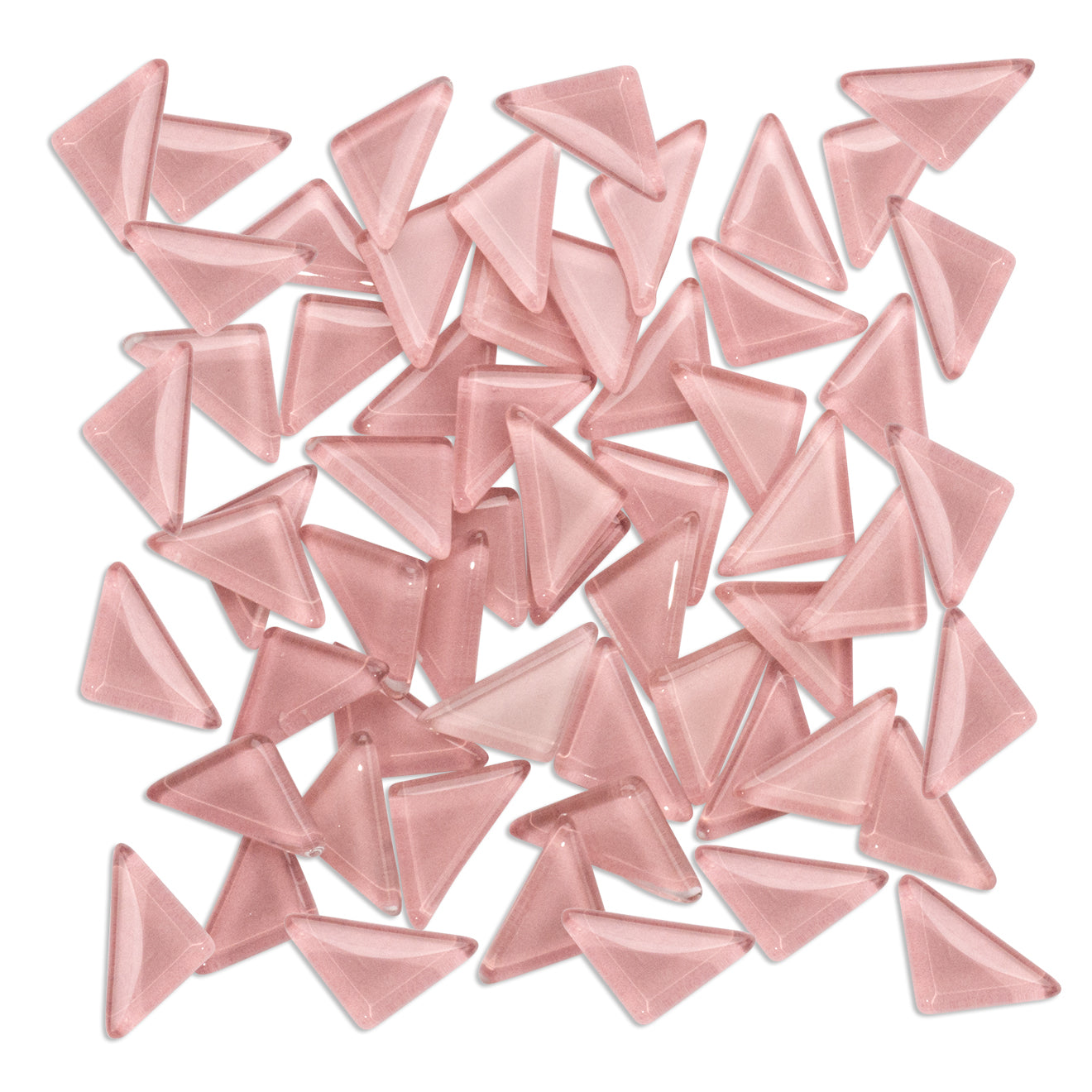 Rose Pink Triangles Mosaic Glass 250g