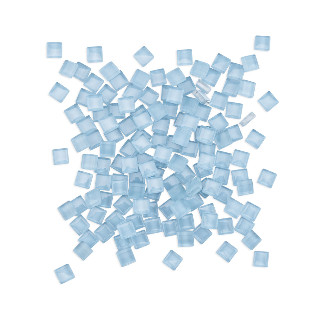 Powder Blue Crystal Mosaic Glass Tiles 250g